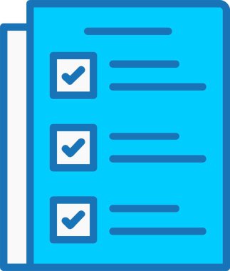 Liste Vektörü Doldurulmuş Mavi Simge