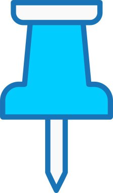 Pin Doldurulmuş Mavi Simge