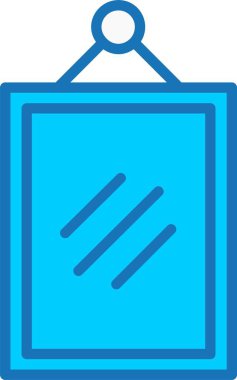 Mavi Simge Dolu Ayna