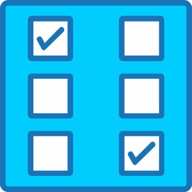 Mavi Simge Doldurulmuş İşaretleme Kutusu