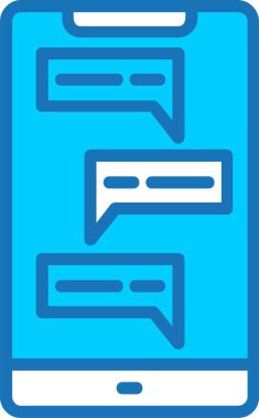 İleti Dolu Mavi Simge