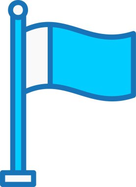 Bayrak Doldurulmuş Mavi Simge