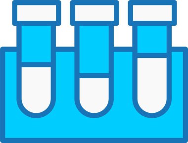 Mavi Simge Doldurulmuş Test Tüpleri
