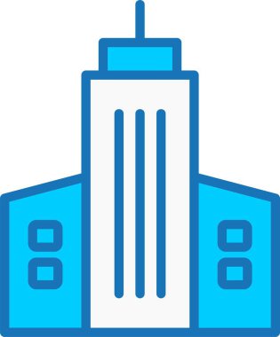 Mavi Simge Doldurulmuş Gökdelen