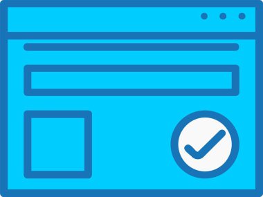 Mavi Simge Doldurulmuş Tarayıcı