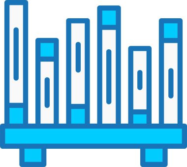 Mavi Simge Doldurulmuş Kitaplık