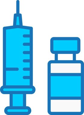 Aşı Doldurulmuş Mavi Simge