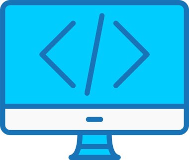 Kodlama Doldurulmuş Mavi Simge