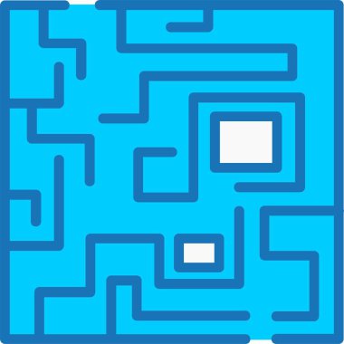 Labirent Doldurulmuş Mavi Simge