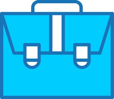 Mavi Simge Doldurulmuş Evrak Çantası