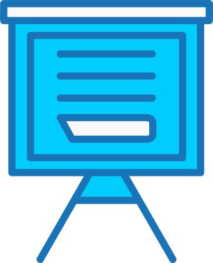 Tebeşir Tahtası Mavi Simgeyle Dolu