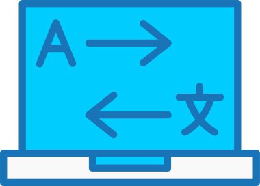 Bilgisayar Doldurulmuş Mavi Simge