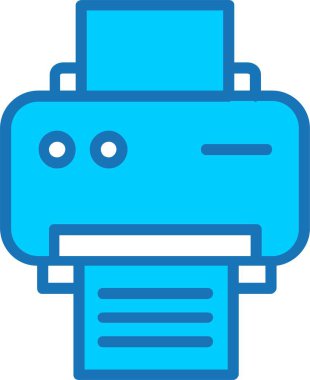 Yazıcı Doldurulmuş Mavi Simge