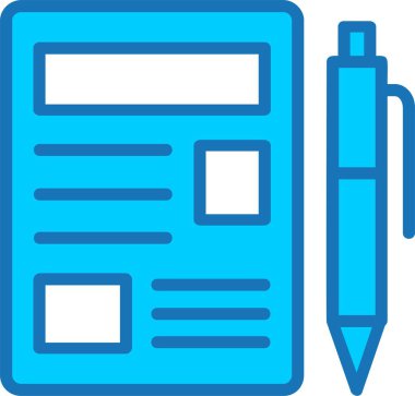 Mavi Simge Doldurulmuş Blogger