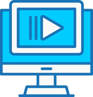 Mavi Simge Doldurulmuş Yavaş Hareket