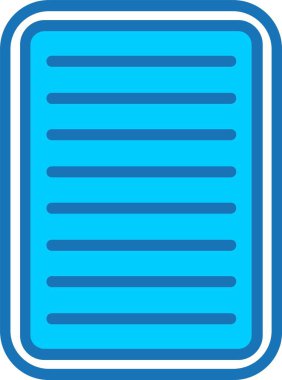 Not Doldurulmuş Mavi Simge