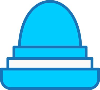 Mavi Simge Doldurulmuş Kozmetik Yumurta