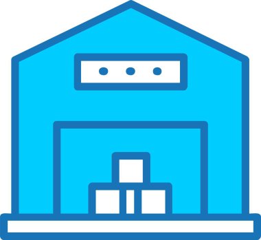 Depo Mavi Simgeyle Dolu