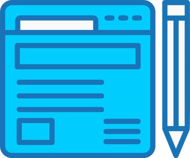 Bloglama Dolu Mavi Simge