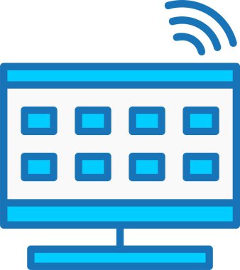 Akıllı TV Dolu Mavi Simge