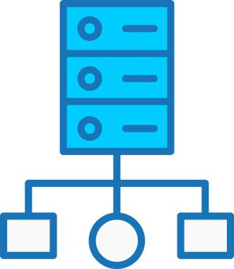 küme Hesaplama Doldurulmuş Mavi Simge