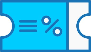 Mavi Simge Doldurulmuş Kuponlar