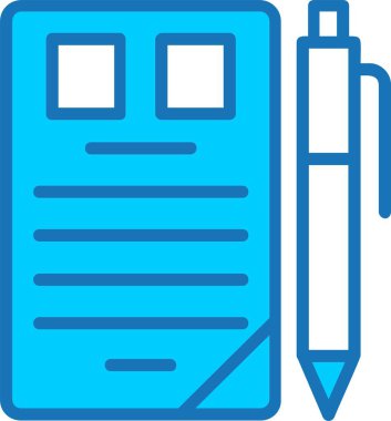 Mavi Simge Doldurulmuş Harf