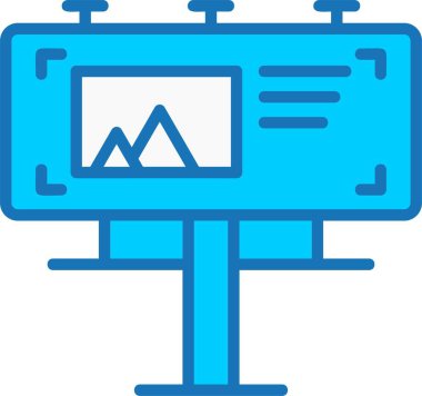 Billboard Dolu Mavi Simge