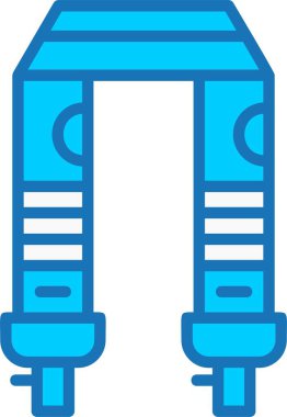 Kamera Kayışı Mavi Simgeyle Dolu