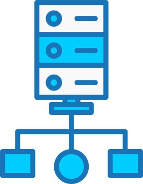 küme Hesaplama Doldurulmuş Mavi Simge