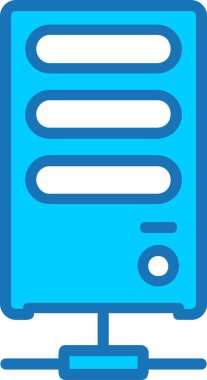 Mavi Simge Doldurulmuş Sunucu