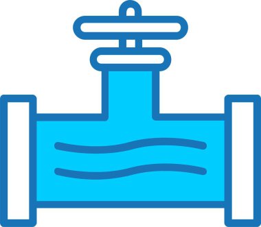 Boru Doldurulmuş Mavi Simge