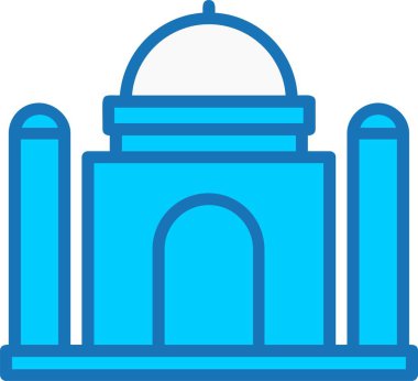 Yer İmi Dolu Mavi Simge