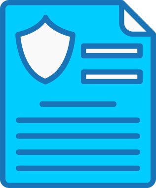 Mavi Simge Doldurulmuş Belge