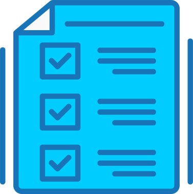 Sınav Doldurulmuş Mavi Simge