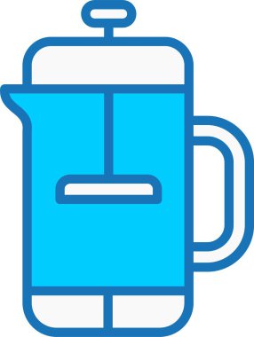 Fransızca Basın Doldurulmuş Mavi Simge