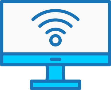 Mavi Simge Doldurulmuş Monitör