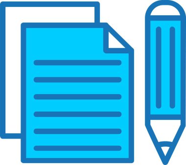 Mavi Simge Doldurulmuş Belge