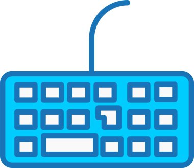 Mavi Simge Doldurulmuş Klavye