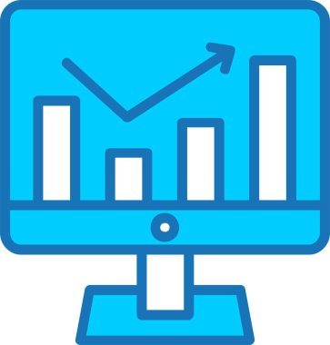 Büyüme Doldurulmuş Mavi Simge