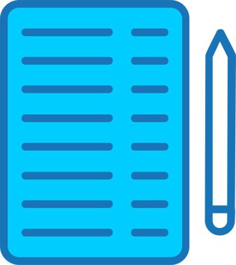 Mavi Simge Doldurulmuş Notlar