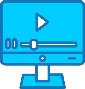 Vlog Doldurulmuş Mavi Simge