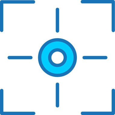 Hedef Doldurulmuş Mavi Simge