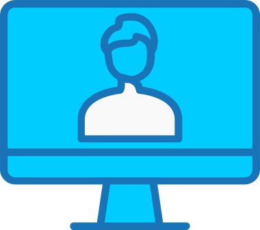 Kullanıcı Doldurulmuş Mavi Simge