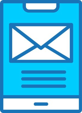 Mavi Simge Doldurulmuş E- posta