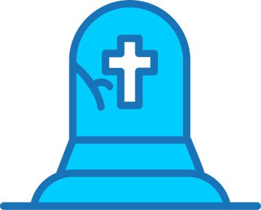 Tombstone Doldurulmuş Mavi Simge