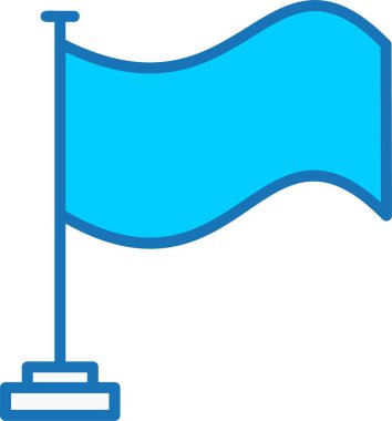 Bayrak Doldurulmuş Mavi Simge