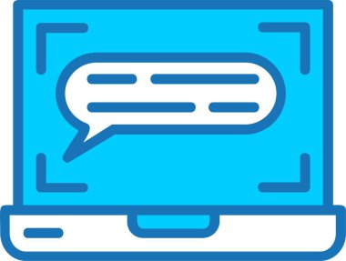 İleti Dolu Mavi Simge