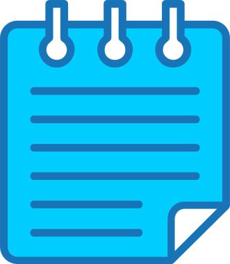 Mavi Simge Doldurulmuş Not Defteri