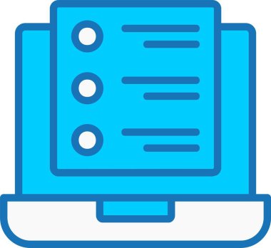 Çevrimiçi Sınav İçi Mavi Simge Dolu